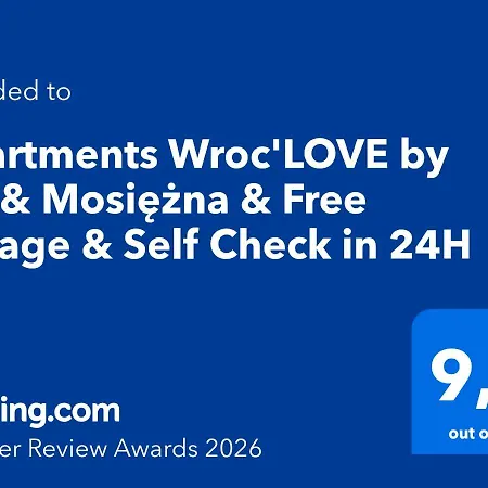 Apartment Wroc'love By Me & Mosiezna & Free Garage & Self Check In 24h